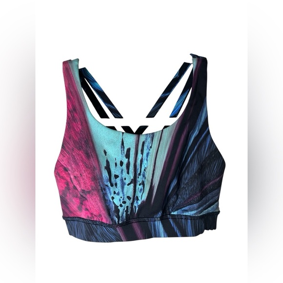 Lululemon Energy Bra Nulux Electrobeam Multi Size 4 - Picture 3 of 8